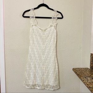 Free People White Lace Boho Dress